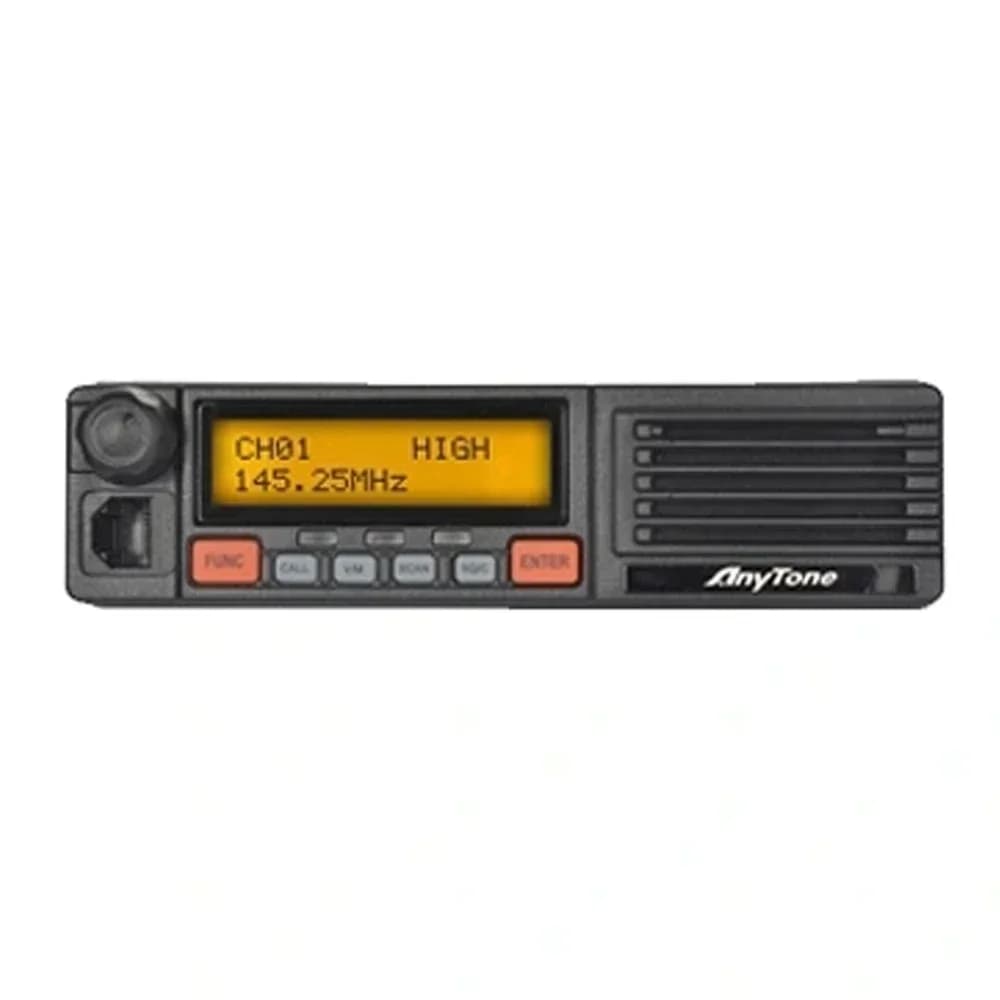 Anytone AT-5189 Autoradio 60w Ad alta potenza UHF VHF Stazione base mobile walkie talkie 100 km lungo raggio 250 canali radio bidirezionale