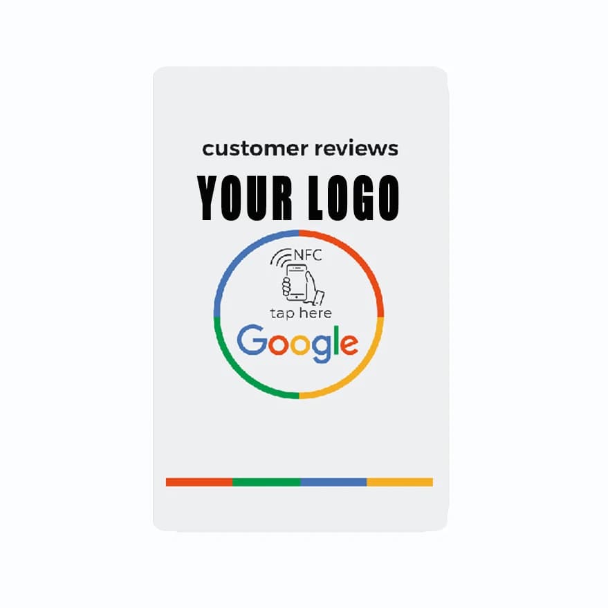 Stampa Logo personalizzata la scheda di recensione di Google aumenta le tue recensioni schede NFC universali