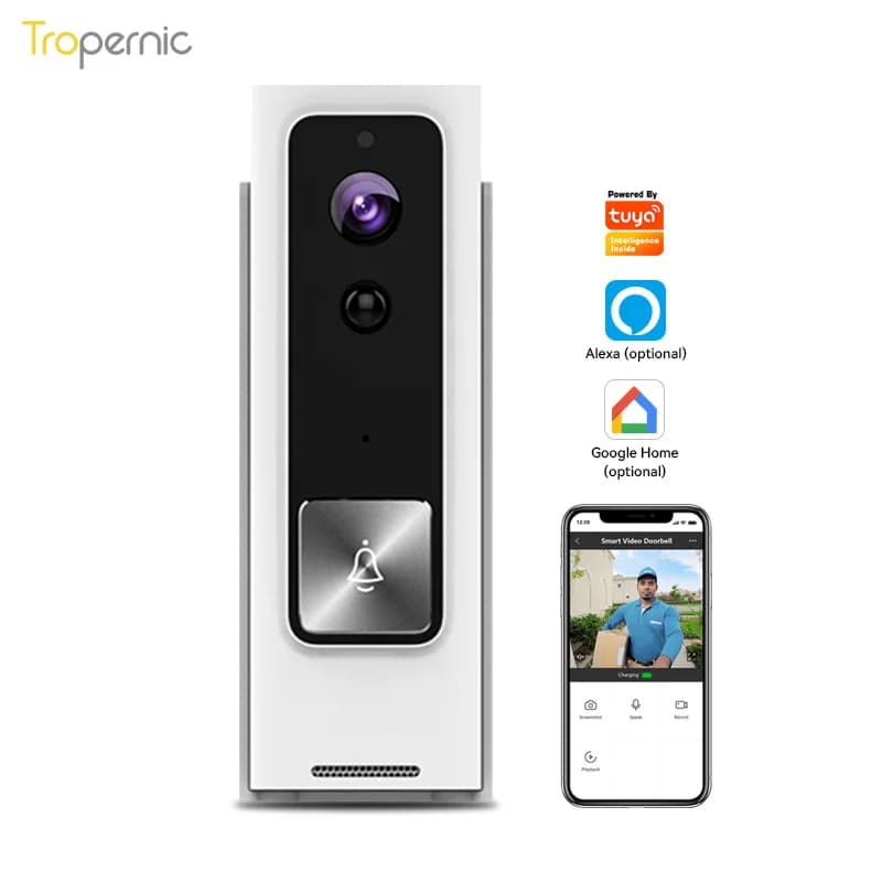 Telecamera per campanello visibile Wifi Tuya Ubox 1080P Full HD Night Vision Smart Ring Video campanello