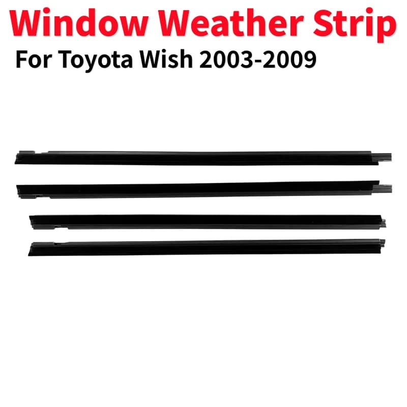Guarnizioni per finestrini auto per Toyota Wish 2003-2009, modanature laterali per portiere, guarnizioni esterne per vetri.