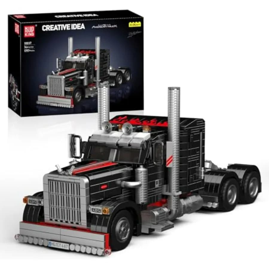 Mould King 10037 Set di Costruzioni Camion con Pianale, Modellino di Camion a 10 Ruote da Collezionare, da Costruire ed Esporre, Creativo G