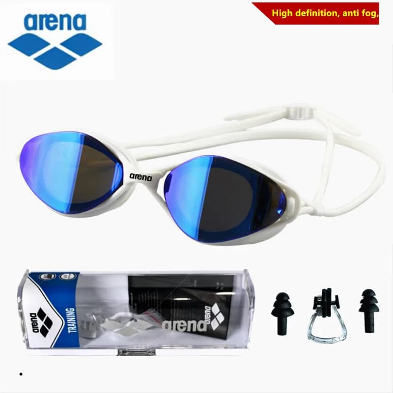 ARENA professional high-definition swim glasses for waterproof adults and UV400 anti-fog equipment for competition training swimming