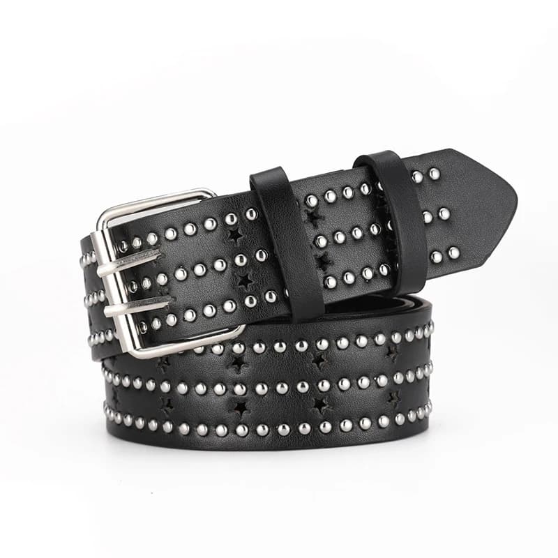 Fashion Bronze Belt Metal Belt Men And Women Punk Hardware Jeans Belt Y2K Belt Women's Belt