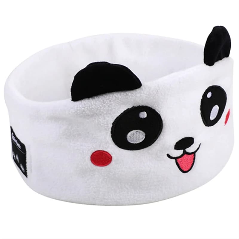 -ABGQ Animal Band Bluetooth Wireless Soft Velvet Headset with Microphone Bluetooth Hair Band with Slim Speaker Mask for Sleep