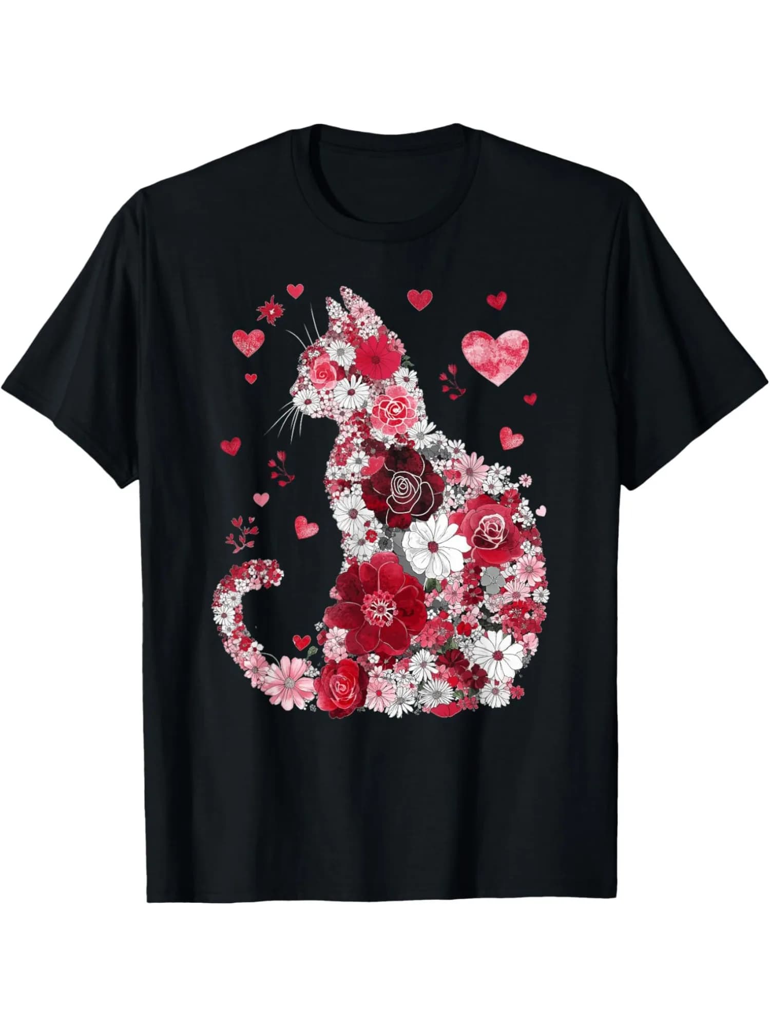 Happy Meowentine's Day Divertente Ragazze Gatto San Valentino S-3XL Compleanno T-shirt Regali divertenti per uomo lwf 180g