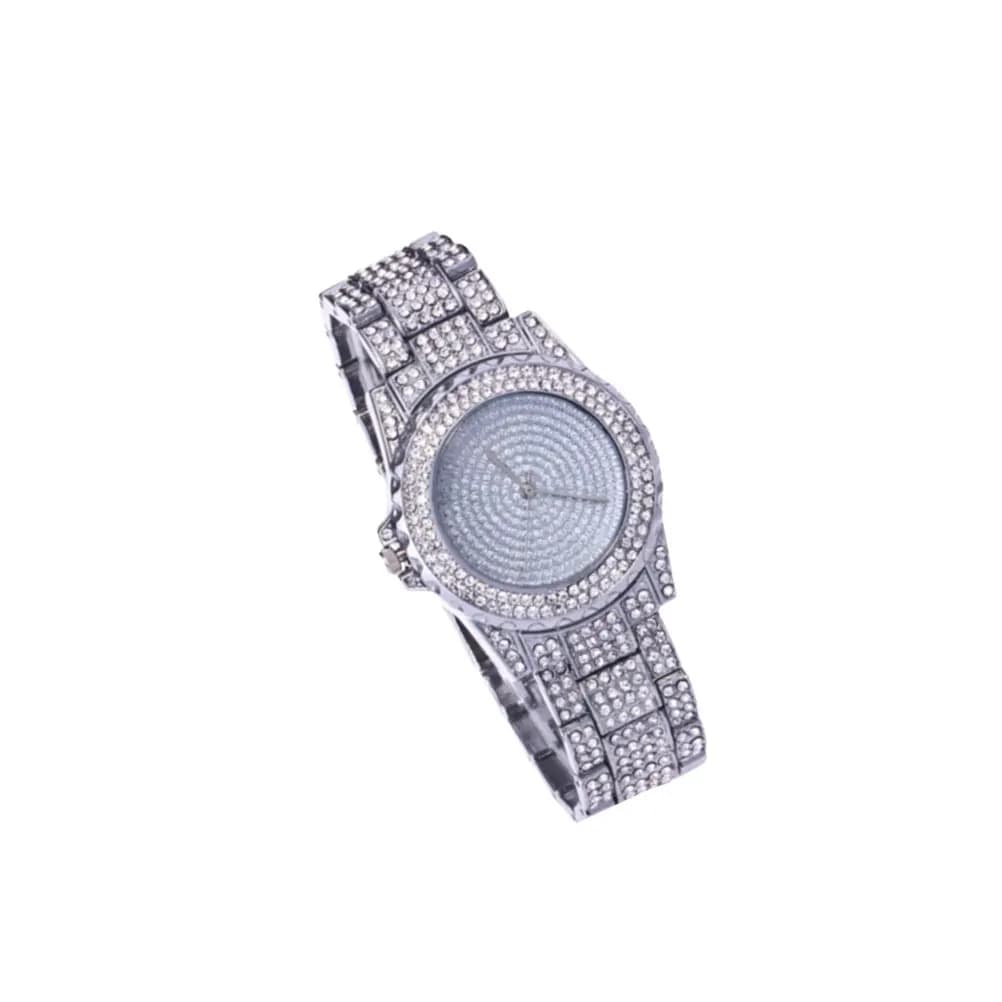 Orologio da polso da donna al quarzo tempestato di diamanti, elegante e casual, gioielli da donna, regalo di Natale, orologio con striscia di acciaio, accessori moda