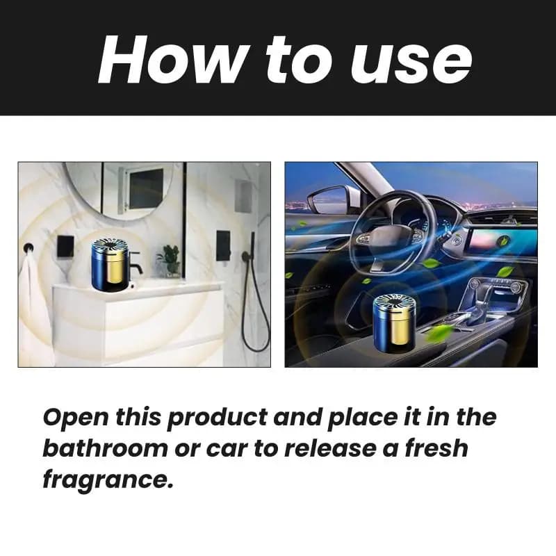Purificatore d'aria portatile per bagni, auto, camere da letto; articoli decorativi deodoranti e profumati.