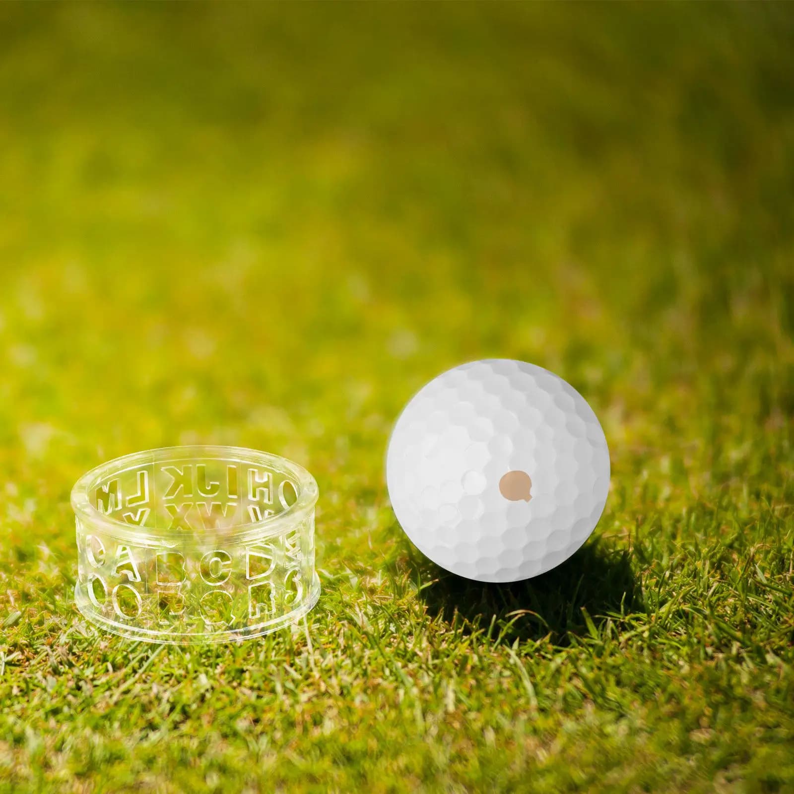 Set di 4 Strumenti per l'Allineamento della Palla da Golf, Stencil Riutilizzabile in Plastica per Disegnare Linee Rette, Puntare e Indicare la Direzione