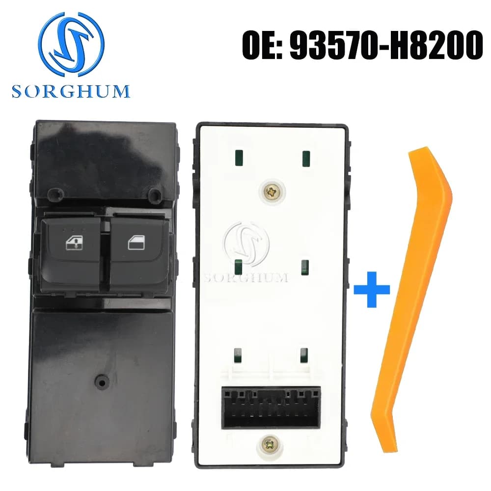 SORGHUM Anteriore Sinistro Dreiver Lato Alzacristallo Elettrico Pulsante Interruttore 93570-H8200 Per KIA RIO IV (FB) 2017 2018 2019 2023 4D649A-1000