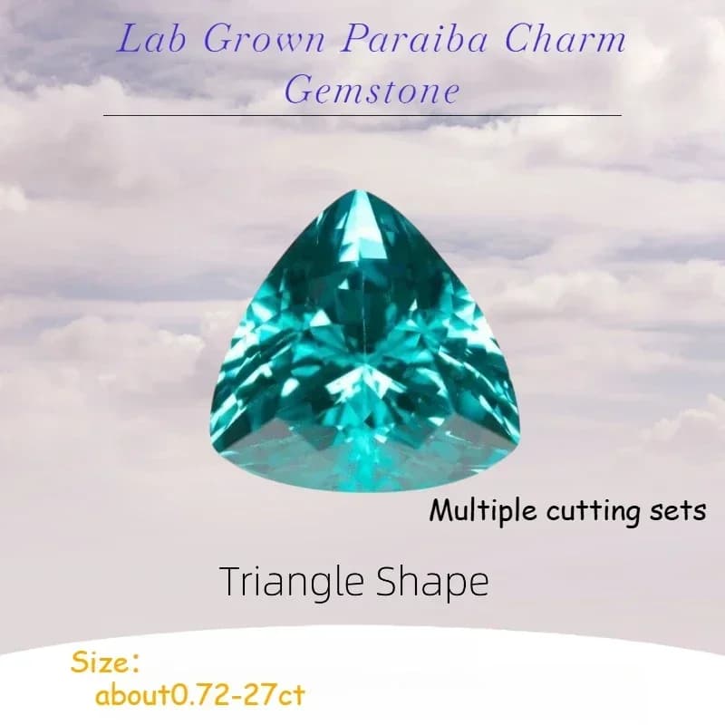 M-Lab Grown Paraiba Charm Gemstone for DIY Advanced Jewelry Making Inlay Ring Necklace Bracelet Certificate Daily Matching