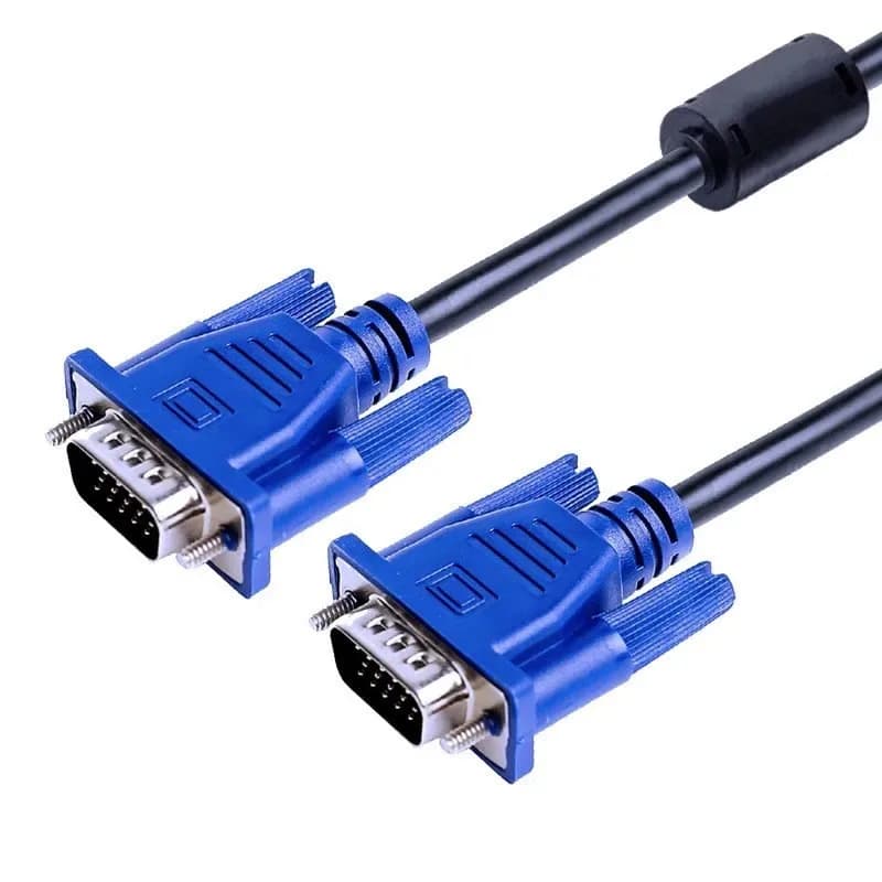 Computer Connected To Monitor, TV Screen Connection Cable, Data Signal Cable, 15 Pin VGA Video Cable
