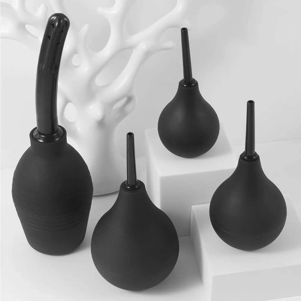 Strumento di pulizia a filo del flusso sicuro della lampadina del clistere per la pulizia del silicone per l'ano Kit di siringa per la pulizia riutilizzabile della vagina Aiuto per l'igiene personale