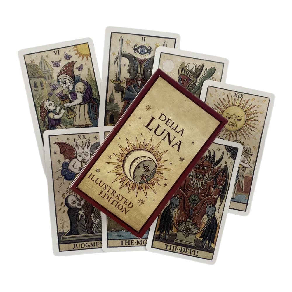 Moon Tarot Cards Della Luna divinazione Deck versioni inglesi Edition Illustrated Oracle Board Playing Table Games For Party
