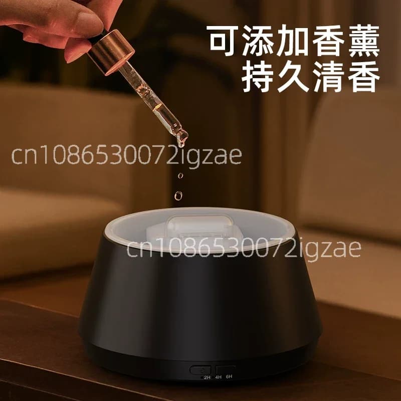 Nuovo umidificatore con fiamma simulata, diffusore di oli essenziali integrato, atomizzazione delicata, spray effetto candela, regalo per interni