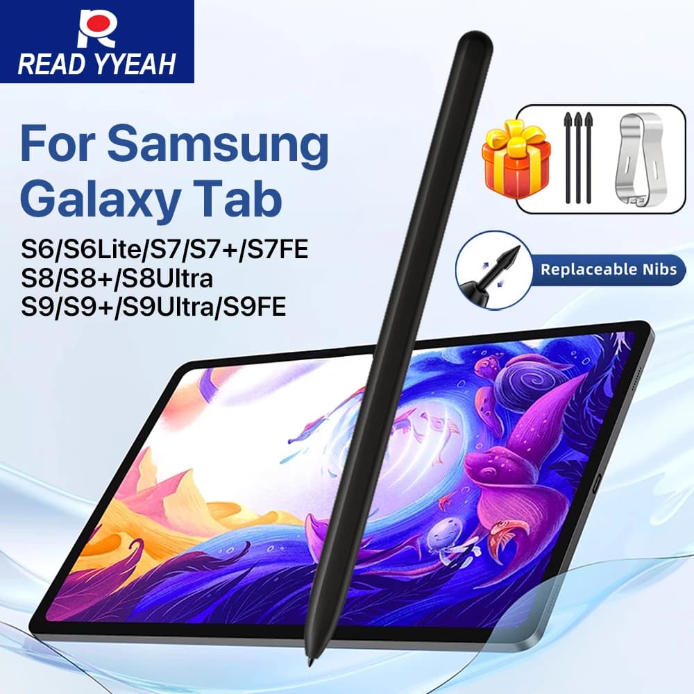 2025 Tablet Stilo S Pen per Samsung Galaxy Tab S6 Lite S7 FE S8 Plus S9 Ultra Matita Gomma con rilevamento della pressione senza Bluetooth