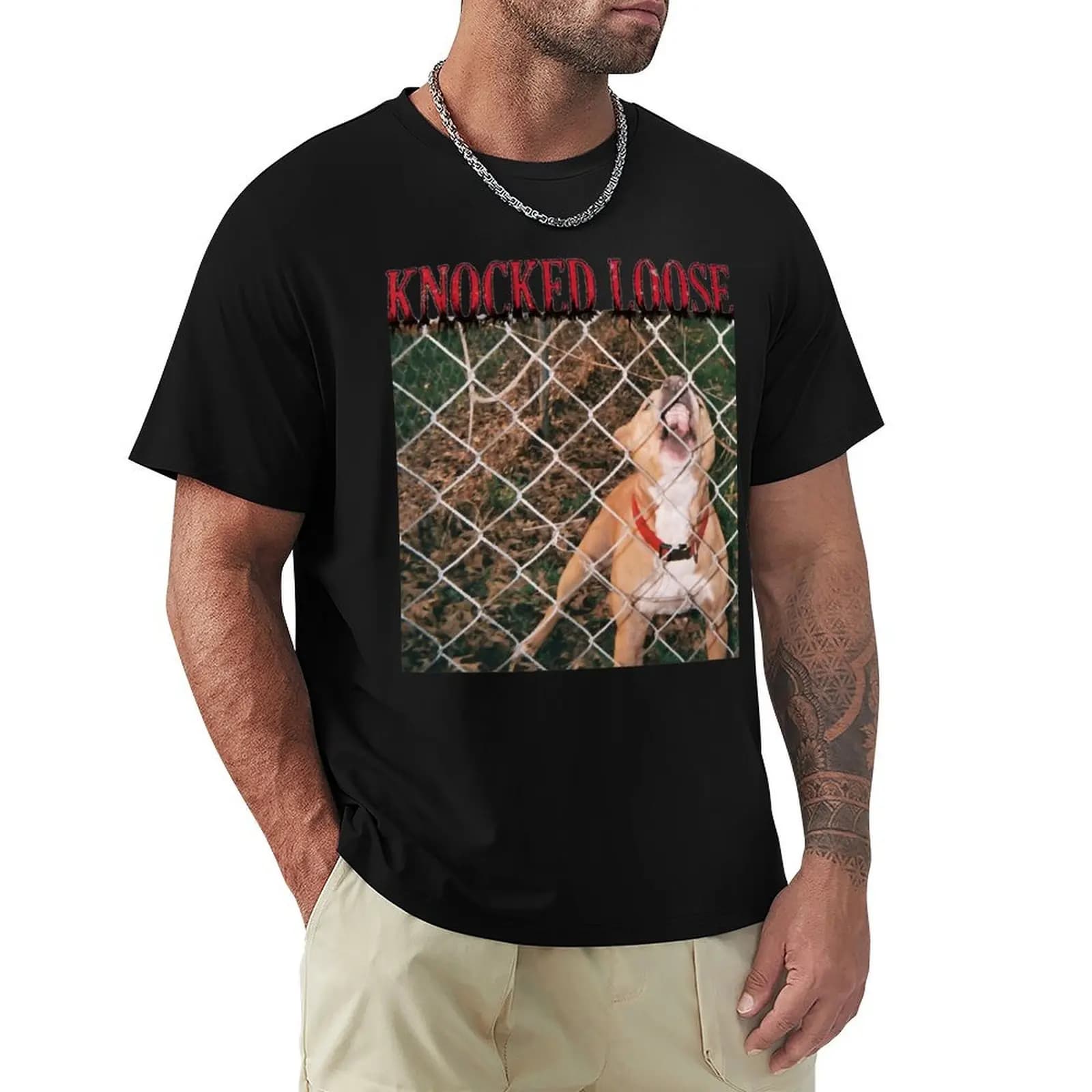 T-shirt con stampa vintage a tema pop culture, girocollo, stile vintage