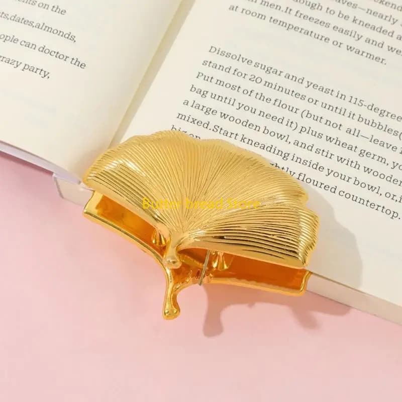 W89C Antique Floral Leaves Bookmarks Clip Metal Book Page Holder Scrapbooking Clip For Diaries Journal Planner Notebook