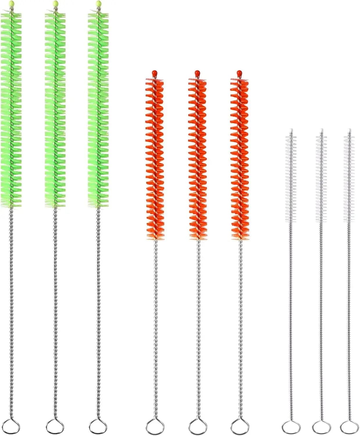 Set of 9 Cleaning Brushes, 30 cm Flexible, Clean 4-16 mm Candles