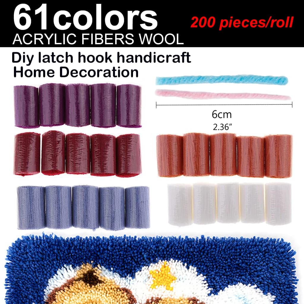 Lana 61 colori fai da te gancio di chiusura filati filati per fare federe coperte tappeto arazzo cucito filato di lana kit uncinetto artigianato