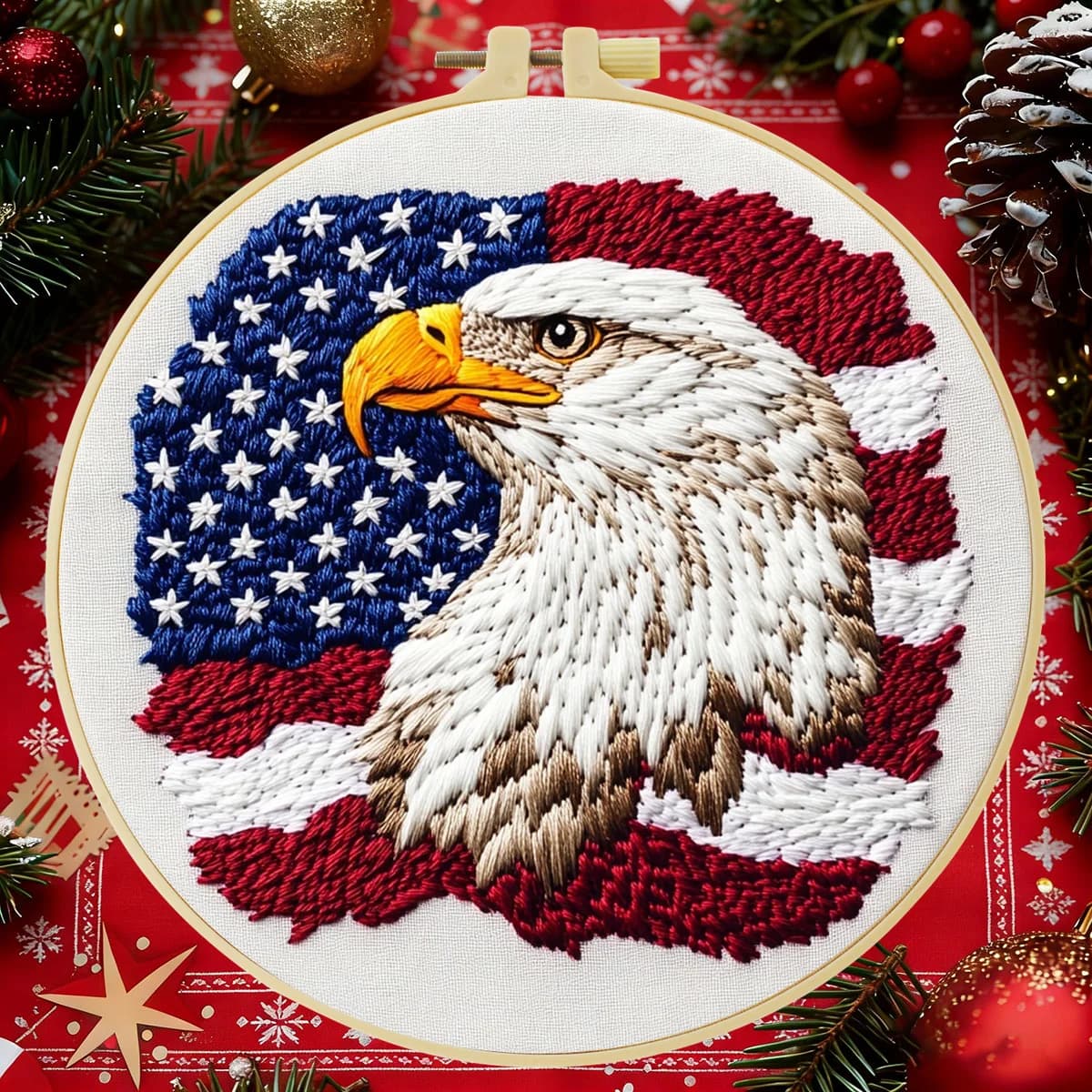 1pc 20X20CM/15X15CM aquila ricamo Starter Kit fai da te punto croce cucito arte per regalo
