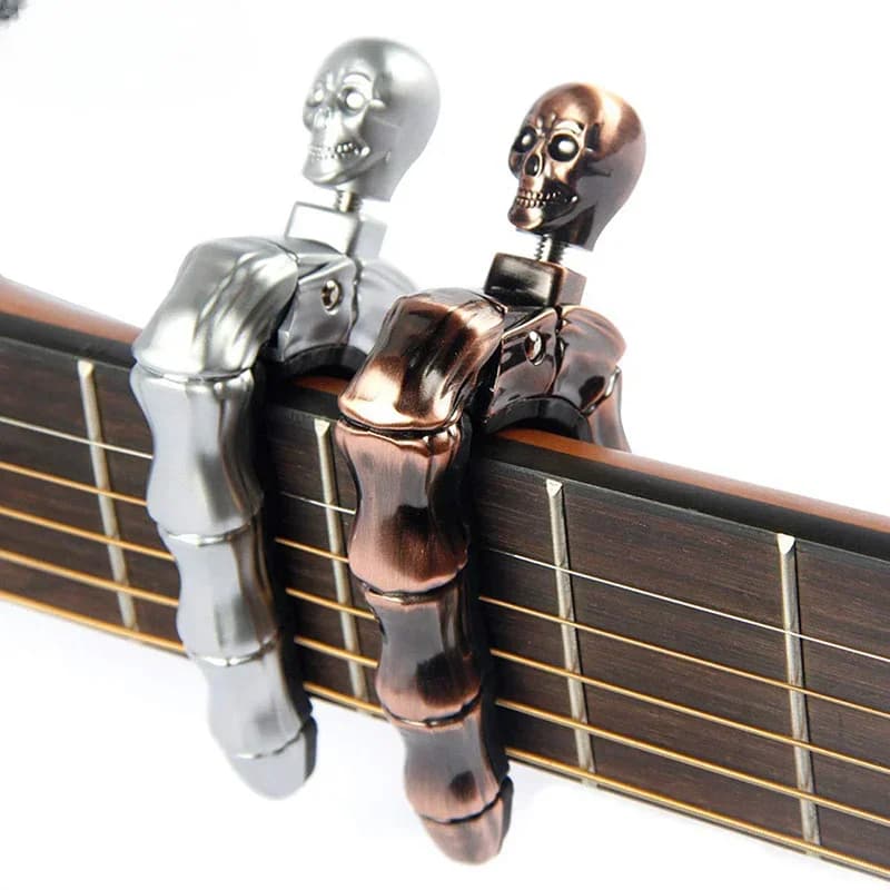 Capotasto per chitarra dal design accattivante con dita del teschio per parti di accessori per chitarra ukulele per chitarra elettrica acustica