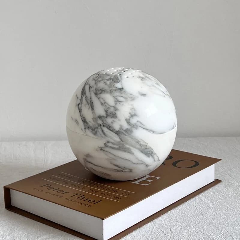 100% Natural Marble Modern Minimalist Aroma Diffuser, Luxury Decor for Villa & Designer Showroom