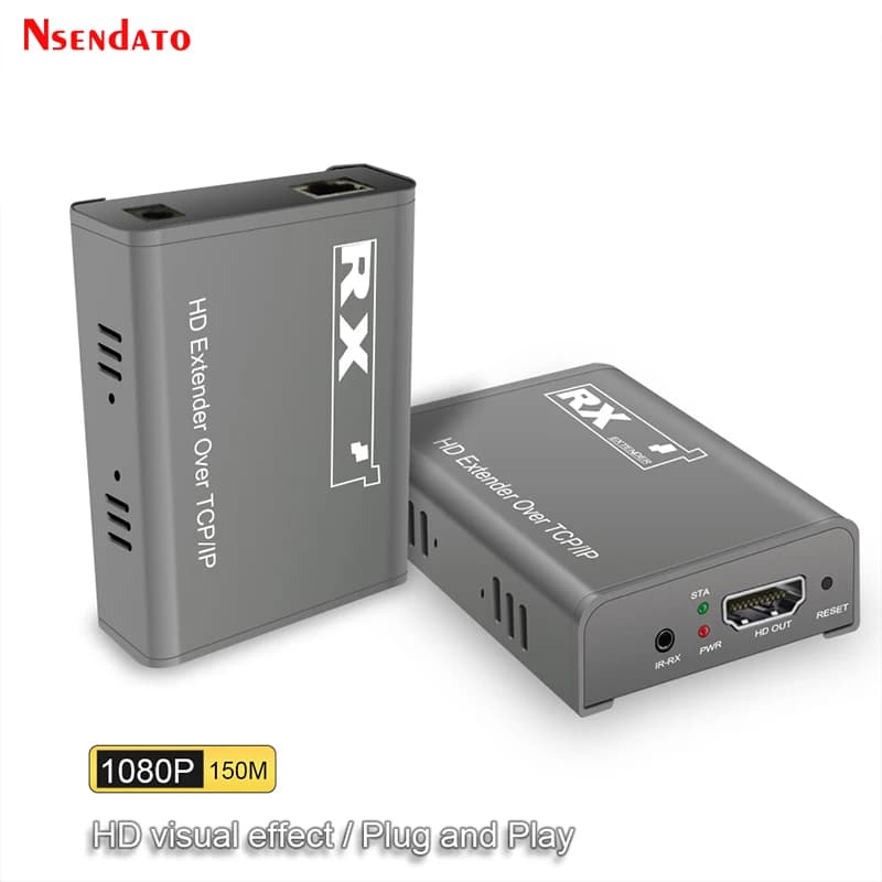 Extender HDMI da 250 m su TCP IP 1080P Extender HDMI IR su Cat5e/6 Trasmettitore video HD Ricevitore Extender LAN Extender