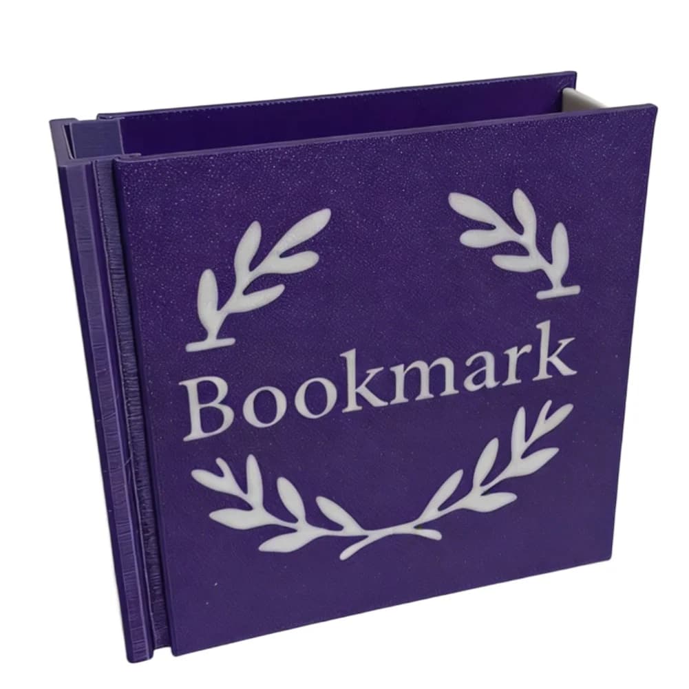Organizzatore da Scrivania in Plastica Stampato in 3D per Libri, Penne e Cancelleria, Decorazione Compatta per Scrivania, Dimensioni Approssimative 9,8 x 3,2 x 9,6 cm
