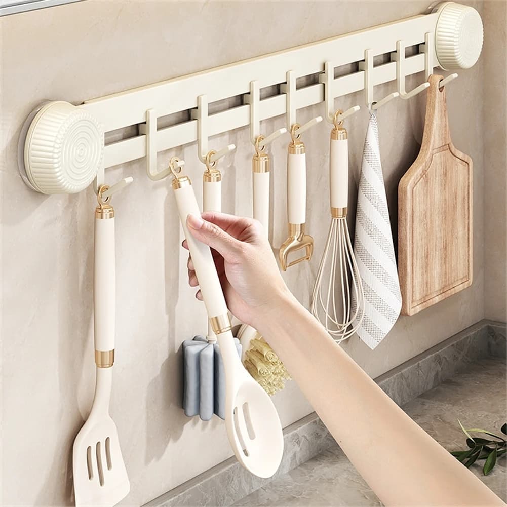 Ganci a ventosa per riporre la cucina Portautensili da parete e organizer rimovibili e multiuso