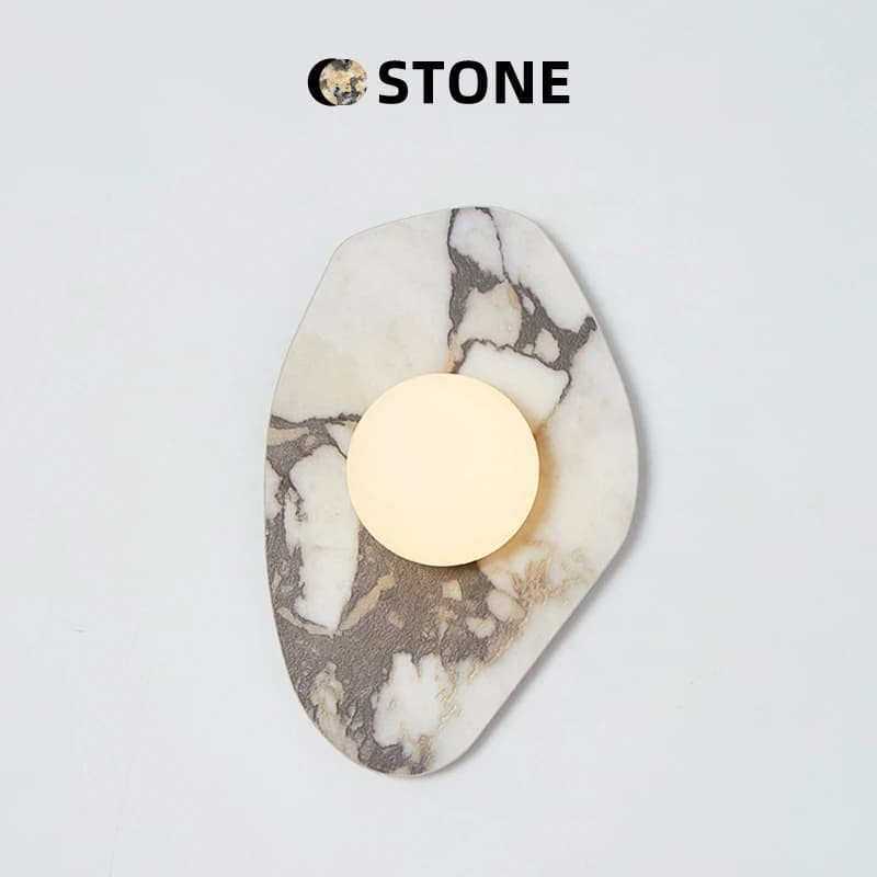 Lampada da Parete in Pietra Irregolare di Design Nordico per Soggiorno, Camera da Letto, Corridoio, Balcone, Bagno e Specchio