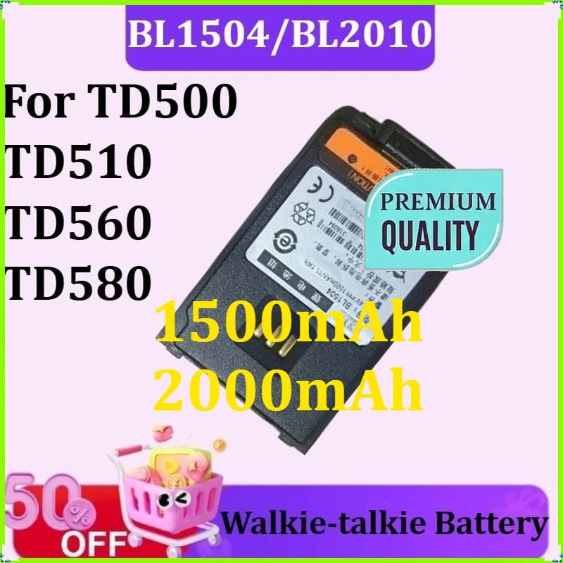 Nuove Batterie Ricaricabili BL1504/BL2010 da 1500mAh/2000mAh per Walkie-talkie TD500 TD510 TD560 TD580