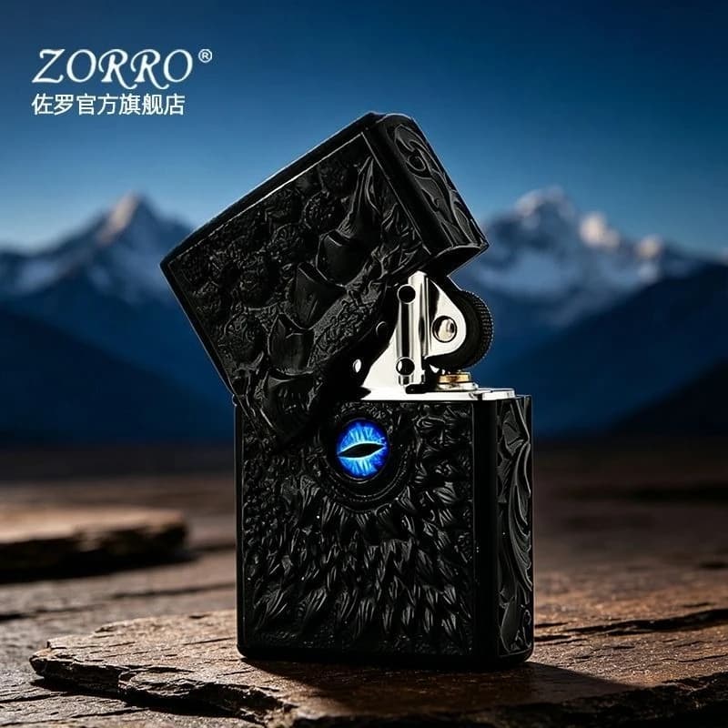 Zorro Dragon Eye Relief Kerosine Lighter, High-end, Cool, Personalized, Creative, Compact, Portable, Windproof, Creative Gift
