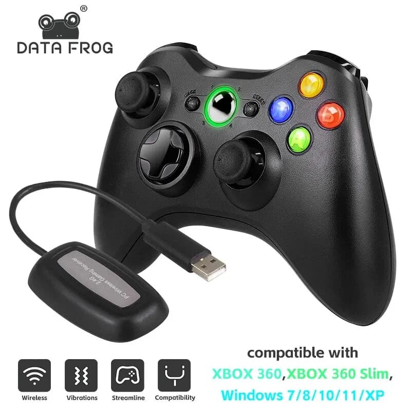 Controller di gioco per gamepad wireless 2.4G per console per videogiochi Xbox 360/ 360 Slim/PC 3D Rocker Joystick Maniglia di gioco Accessori