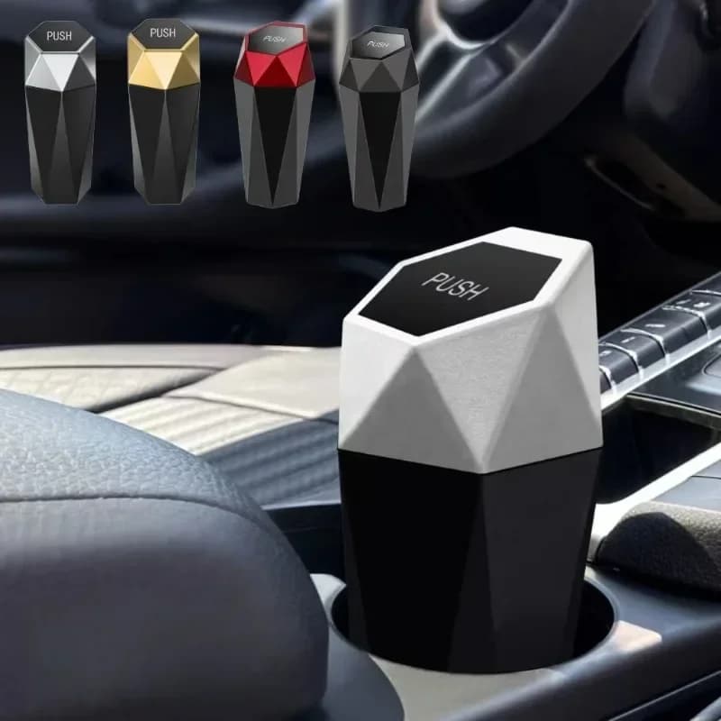 Mini pattumiera per Auto pattumiera portatile con coperchio pattumiera automatica a prova di perdite per la scatola di immagazzinaggio della spazzatura dell'ufficio della camera da letto della casa automobilistica
