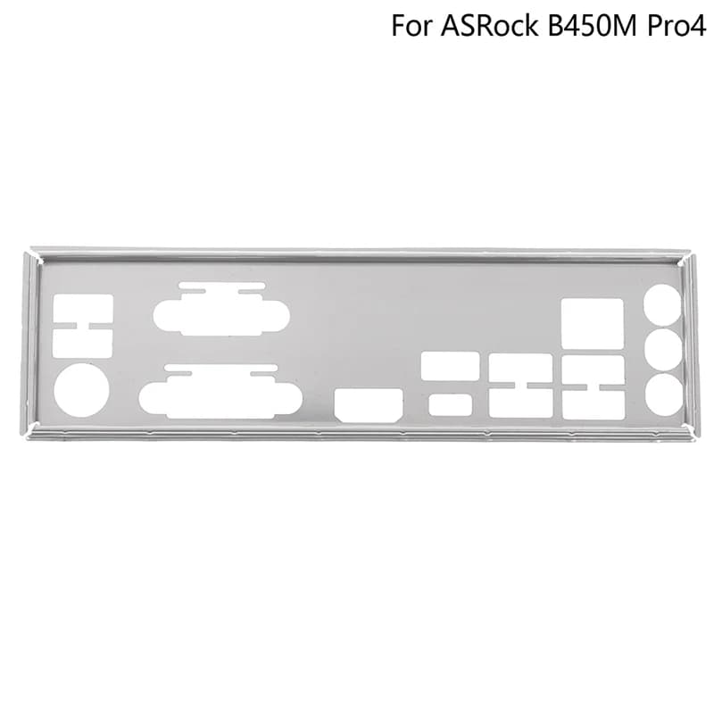 NUOVO Scudo in acciaio inossidabile Piastra posteriore Staffa piastra posteriore Deflettore Scheda madre vuota per ASRock B450M Pro4