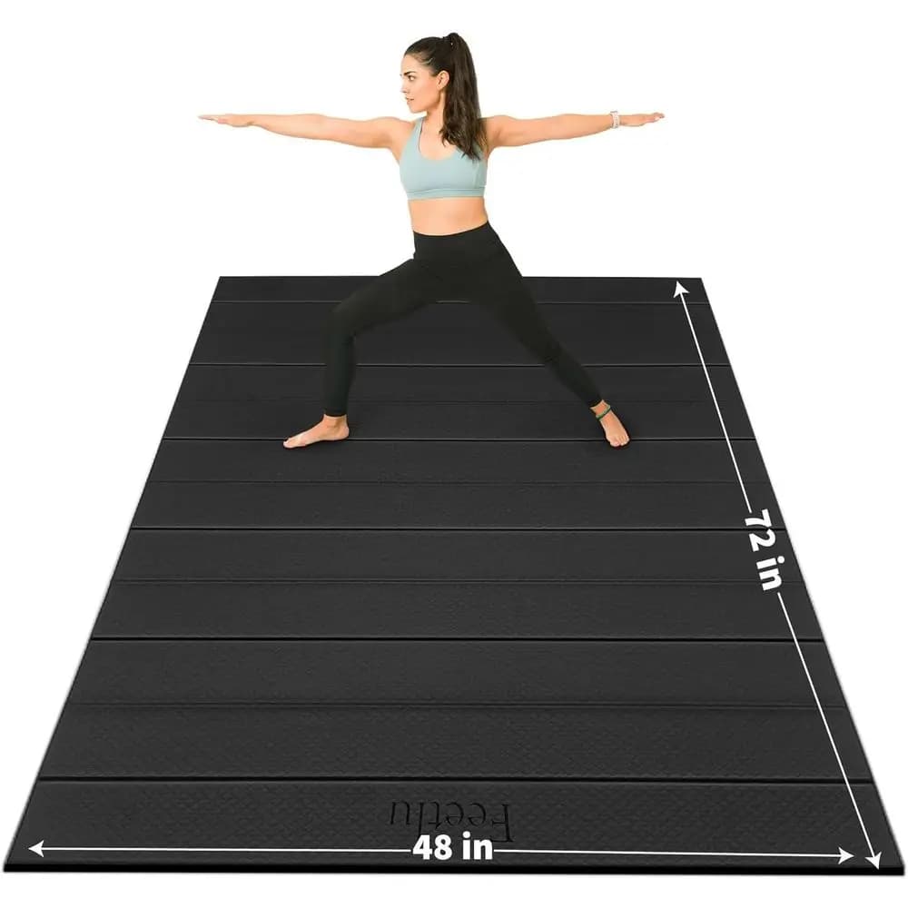Tappetino da yoga spesso e portatile – Morbido, spazioso e compatto per casa, palestra, viaggi | Opzioni da 6mm e 8mm | Ideale per Yoga, Pilates e esercizi a terra
