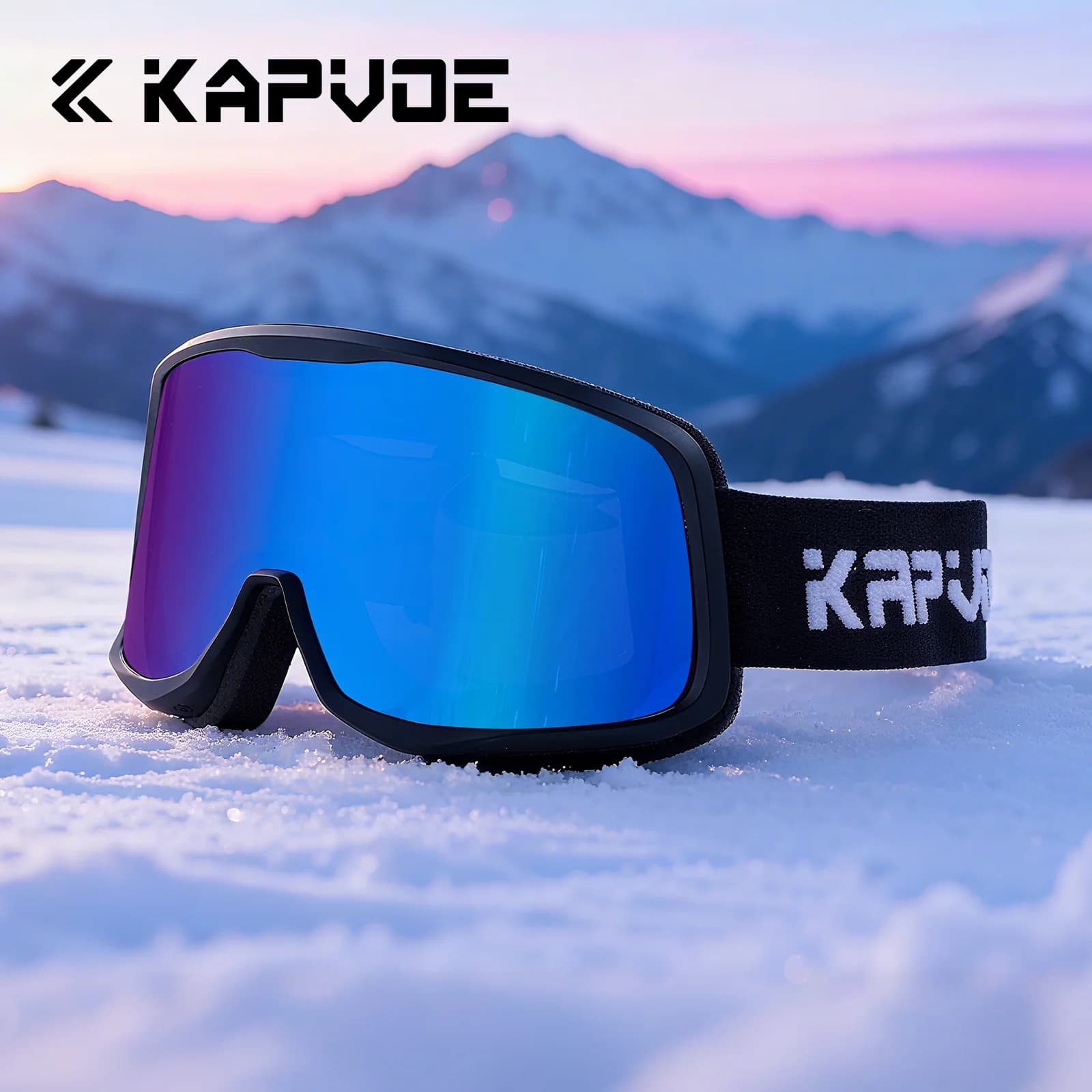 KAPVOE Occhiali da sci fotocromatici Maschera da sci Uomo Donna Kit di occhiali con lenti antiappannamento UV400 Neve Motoslitta Occhiali da snowboard per adulti