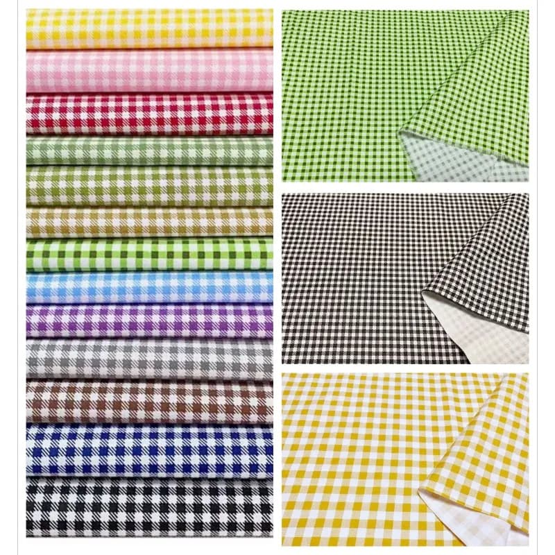 Tessuto in twill di puro cotone a quadri al metro per abbigliamento, lenzuola, tovaglie, camicie, gonne, pantaloni, cucito fai da te, tessuto semplice, rosa tenue