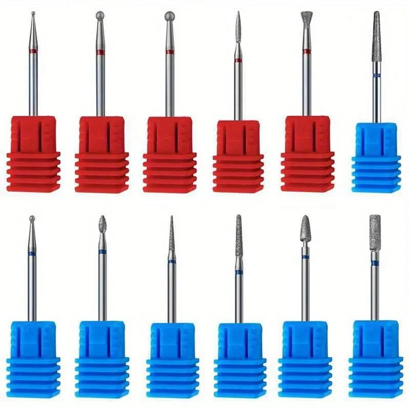 Set di punte per trapano per unghie con fresa diamantata per accessori per manicure, pedicure, macchina elettrica, strumenti per punte per unghie