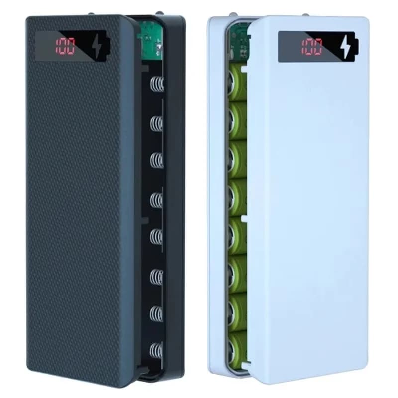 10/8*18650 Accumulatori e caricabatterie di riserva Scatola di Batteria Del Basamento Portatile Doppio USB Accumulatori E Caricabatterie di Ricarica Borsette Per iPhone Xiaomi custodia staccabile
