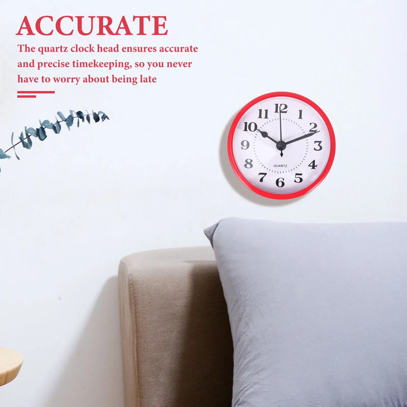 Mini recessed watch with quartz movement, inlaid round design, Arabic numerals, compact and portable for DIY decorations for wall clocks
