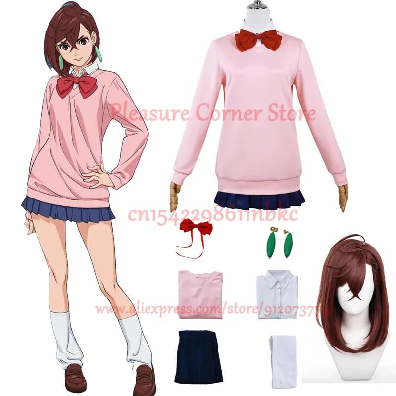 IN STOCK DAN DA DAN Anime Dandadan Cosplay Uniform Momo Ayase Cosplay Costume Full Set Cosplay Costume Outfit Shirt Skirt Sock