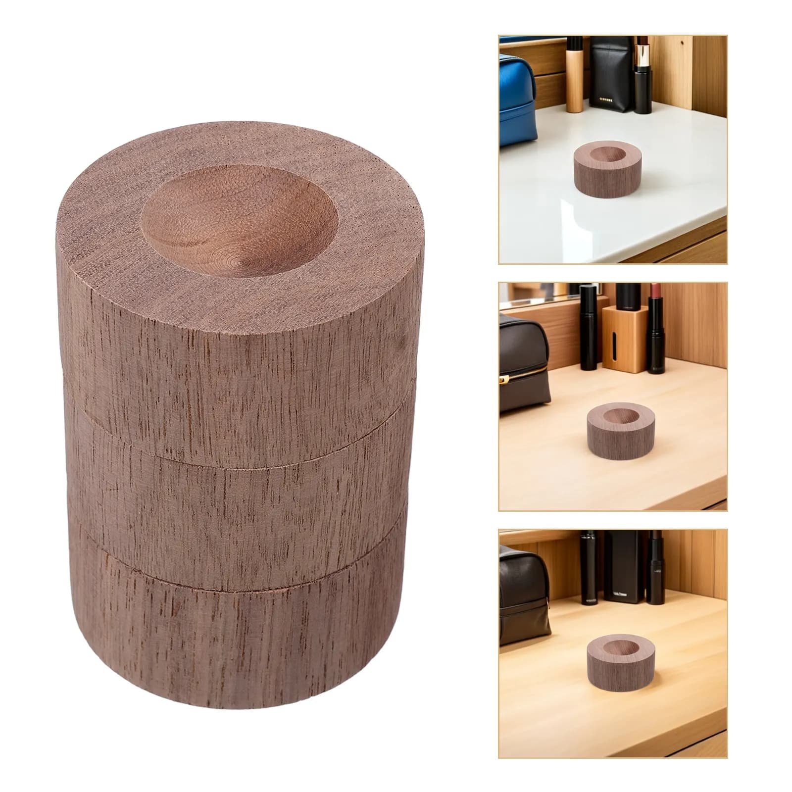 3Pcs Essential Oil Diffuser Wood Natural Solid Wood Fragrance Diffusing Blocks Portable Passive Diffuser for Home Room Car