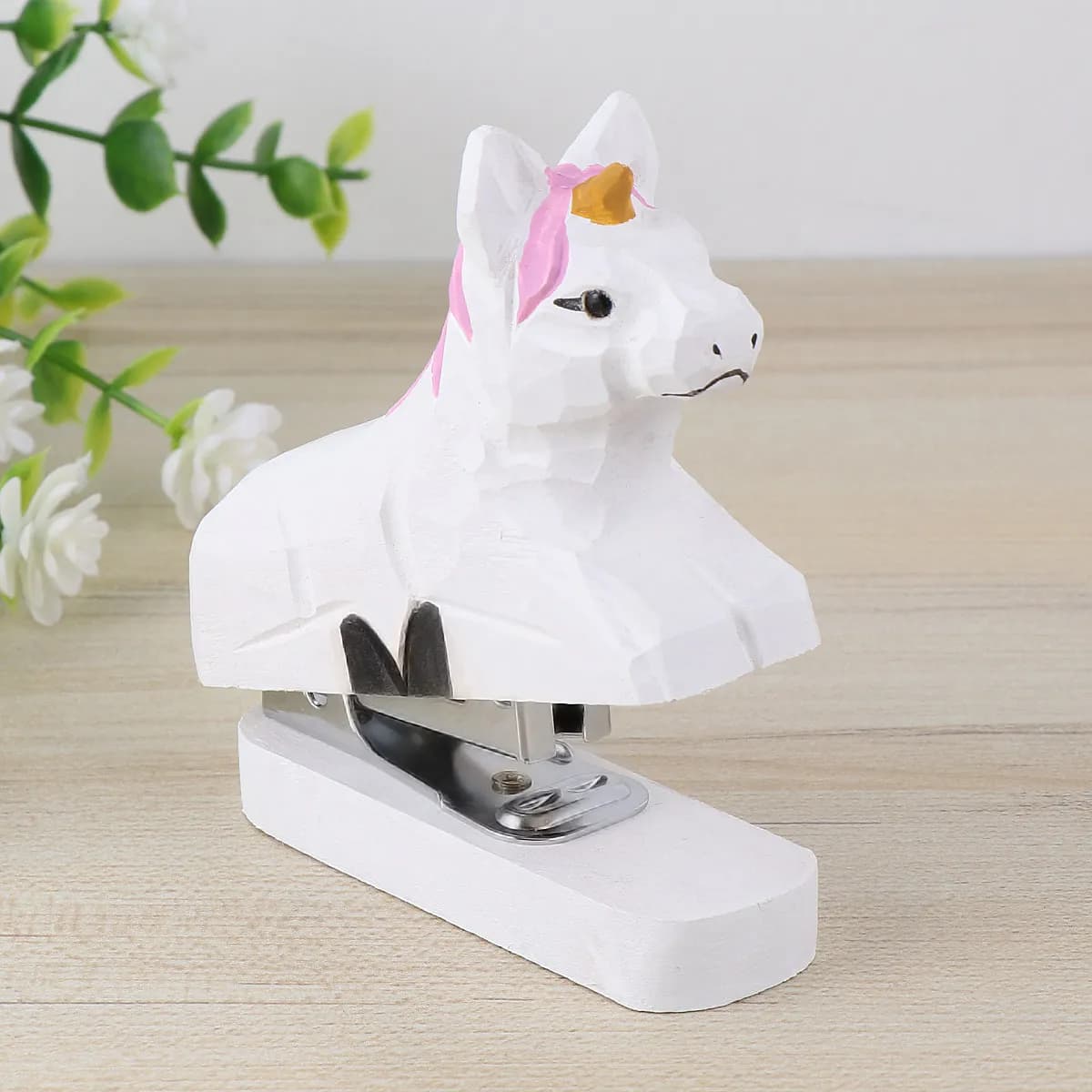 Portable Mini Stapler Made of Premium Wood and Metal Compact Lightweight Manual Stapling Machine for School Home Office Student