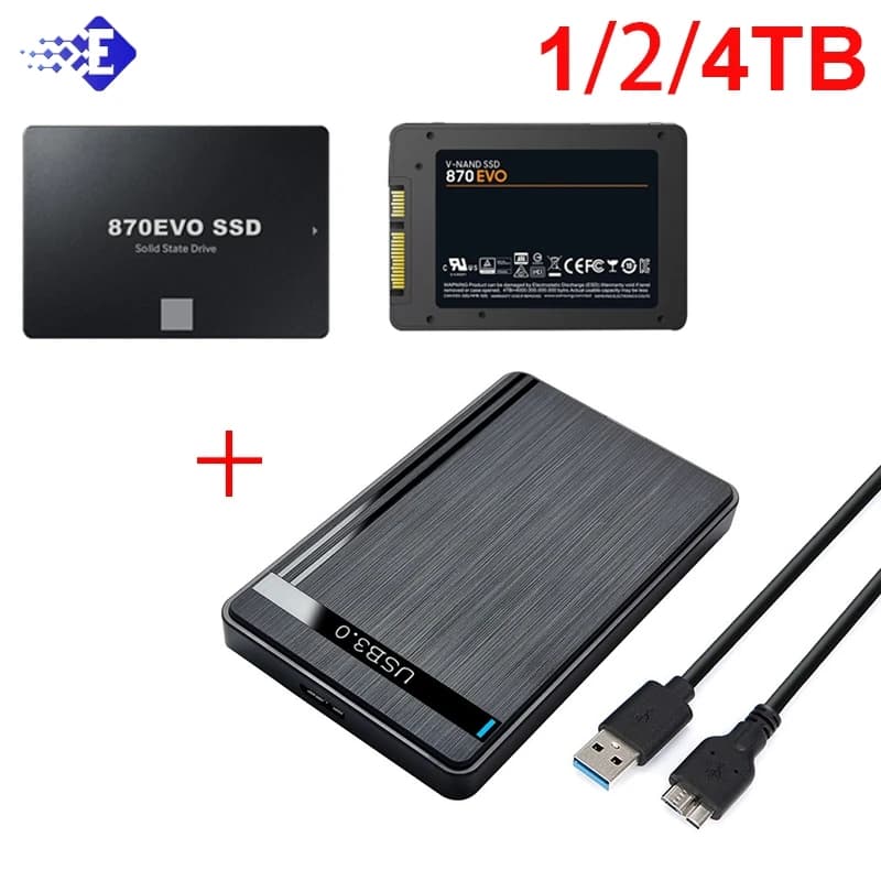 NUOVO 870 EVO SSD Disco rigido esterno Disco rigido a stato solido da 2,5 pollici con interfaccia Custodia per disco rigido mobile esterno USB 3.0