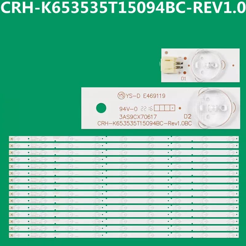 15PCS 705MM LED Backlight Strip For CRH-K653535T15094BC-REV1.0 W 65UF2505 LE65B8200U LE65N18S-UD LE65N88S-UD