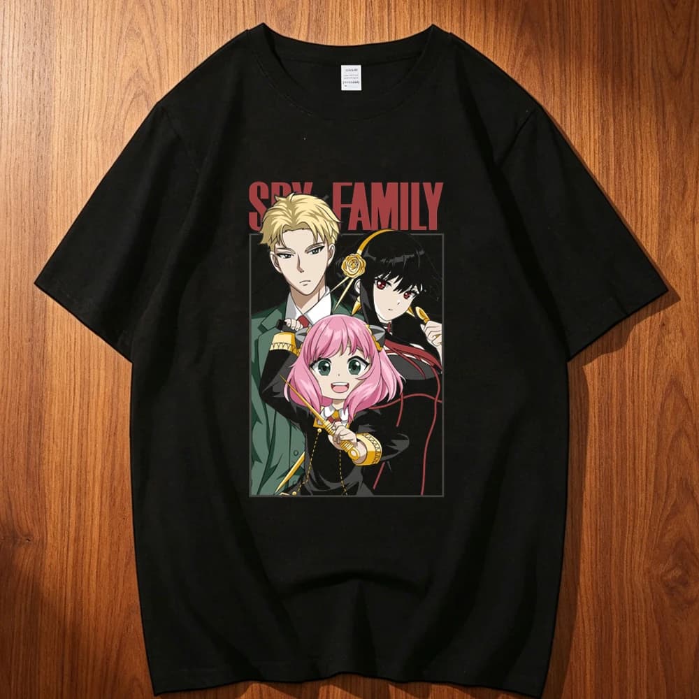 Spy x Family cotton t-shirt teen aesthetic University Gothic top tees Pop Culture Grunge Comfortable kawaii women 80s