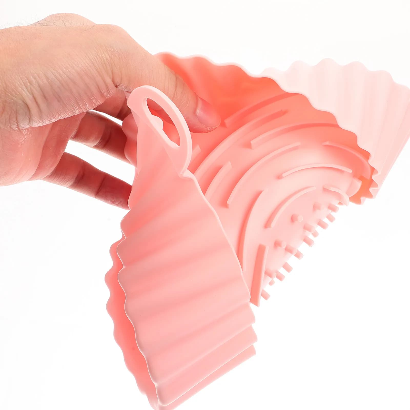 Tappetino in Silicone Riutilizzabile per Friggitrice ad Aria con Manici, Resistente al Calore, Antiaderente, per Patatine, Ali di Pollo, Pane e Snack