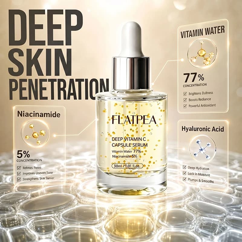 Vitamin C Capsule Serum Brightening Glow Face Essence Niacinamide Hydrating Facial Moisturizing Liquid Skin Care Concentrate