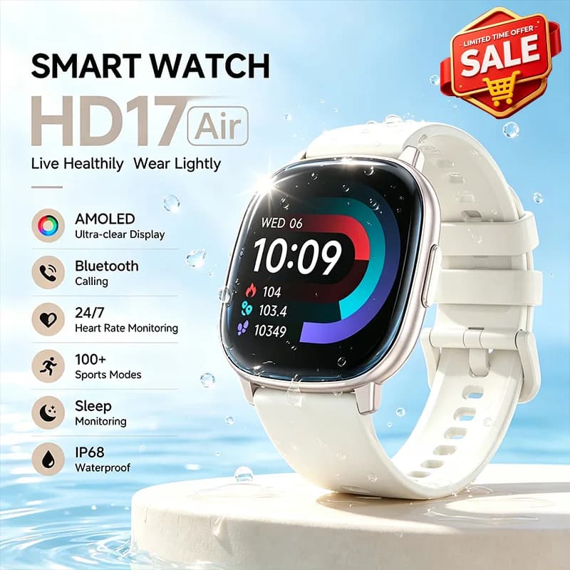New Smart Watch Bluetooth Call 1.73 Color Screen Ultra-high Resolution Data Synchronization Heart Rate Monitoring Smart Watch